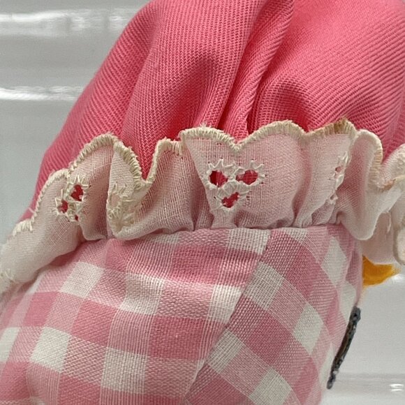 Vintage Fisher Price Cholly Dolly Blue White Checkered Boy Doll Rattle 1977 12” - Picture 12 of 12